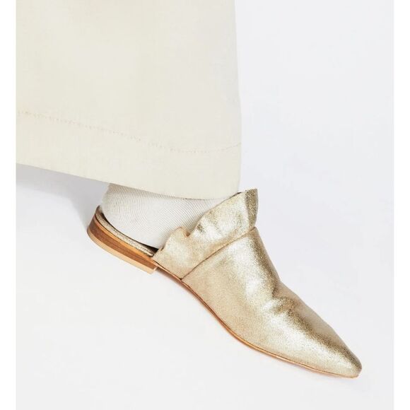Free People Sienna Ruffle Mules Sz 7.5 - Picture 2 of 15